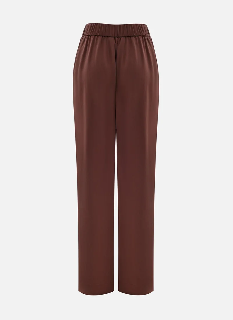 Lichi  Straight trousers with elasticated waistband for Women | Best Price UAE